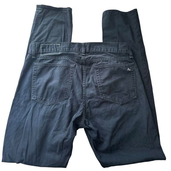 Rag & Bone standard issue fit 2 distressed Navy men’s button fly pants size 34 - Picture 3 of 11